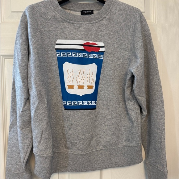 kate spade Sweaters - kate spade Gray and Blue Crew Neck Sweater